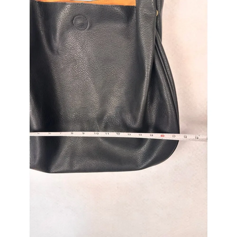 Anthropologie Zip pouch Urban Outfitters Oversized Black Shoulder Bag Travel